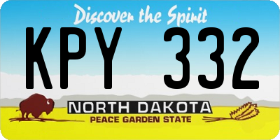 ND license plate KPY332
