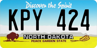 ND license plate KPY424