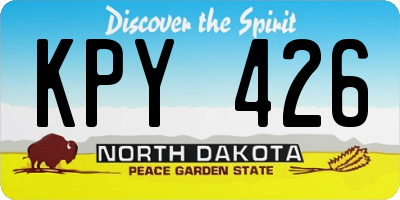 ND license plate KPY426