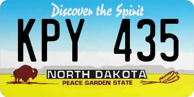 ND license plate KPY435
