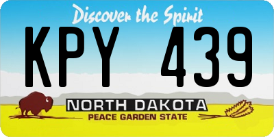 ND license plate KPY439