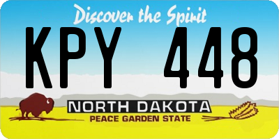 ND license plate KPY448