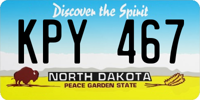 ND license plate KPY467