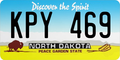 ND license plate KPY469