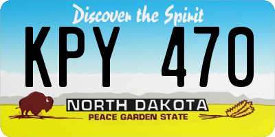 ND license plate KPY470