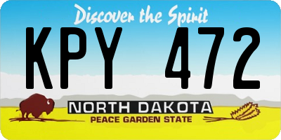 ND license plate KPY472