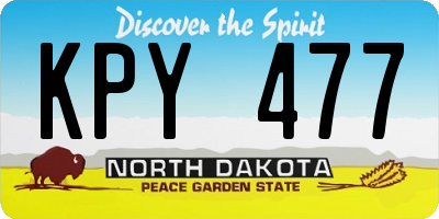 ND license plate KPY477