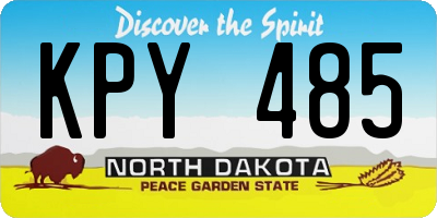 ND license plate KPY485
