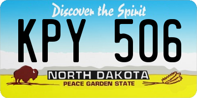 ND license plate KPY506