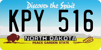 ND license plate KPY516