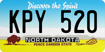 ND license plate KPY520