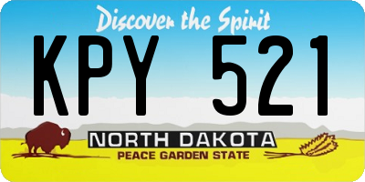 ND license plate KPY521