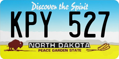 ND license plate KPY527