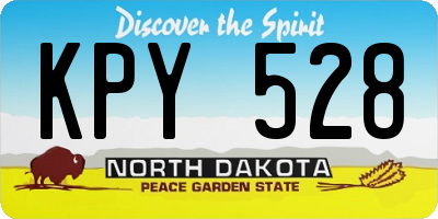 ND license plate KPY528