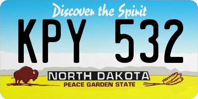 ND license plate KPY532