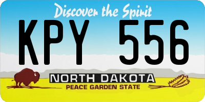 ND license plate KPY556
