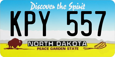 ND license plate KPY557
