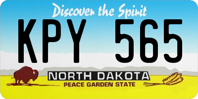 ND license plate KPY565