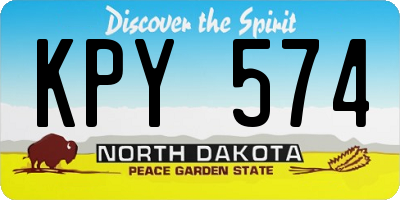 ND license plate KPY574
