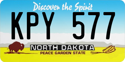 ND license plate KPY577