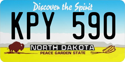 ND license plate KPY590