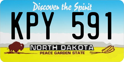 ND license plate KPY591