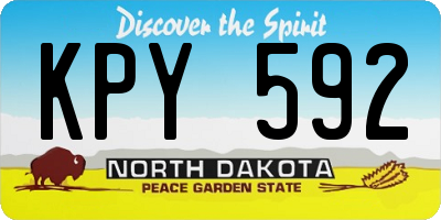 ND license plate KPY592