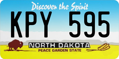 ND license plate KPY595