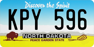 ND license plate KPY596
