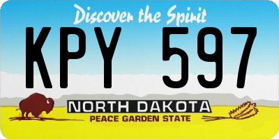 ND license plate KPY597