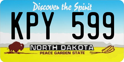ND license plate KPY599