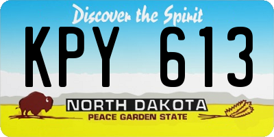 ND license plate KPY613
