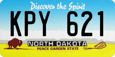 ND license plate KPY621