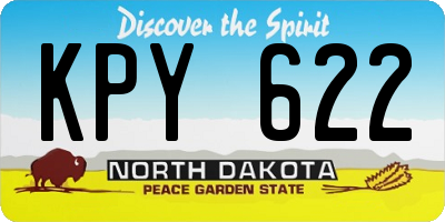 ND license plate KPY622