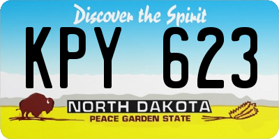 ND license plate KPY623