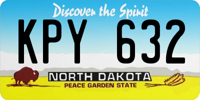 ND license plate KPY632