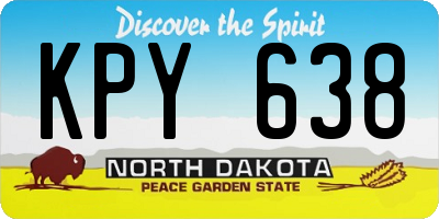 ND license plate KPY638