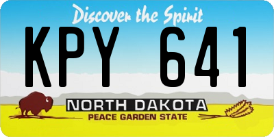 ND license plate KPY641