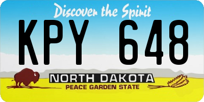 ND license plate KPY648
