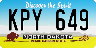 ND license plate KPY649