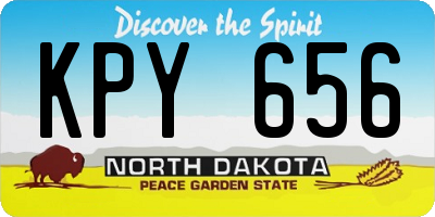 ND license plate KPY656