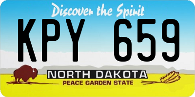 ND license plate KPY659