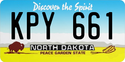 ND license plate KPY661