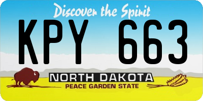 ND license plate KPY663