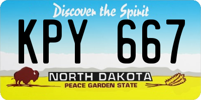 ND license plate KPY667