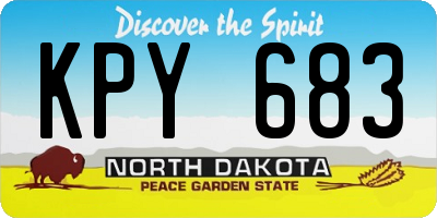 ND license plate KPY683