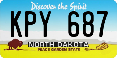 ND license plate KPY687