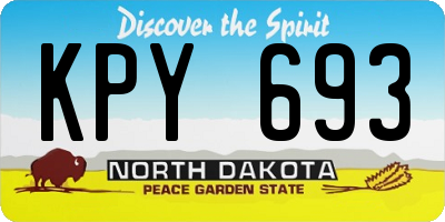 ND license plate KPY693