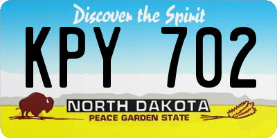 ND license plate KPY702