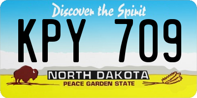 ND license plate KPY709